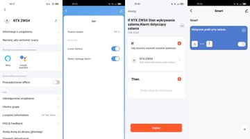 Kompaktowy Czujnik sensor wody zalania ZigBee TUYA