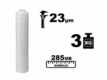 СТРЕТЧ ФОЛЬГА 3 КГ ПРОЗРАЧНАЯ УВЕЛИЧЕННАЯ СУМКА