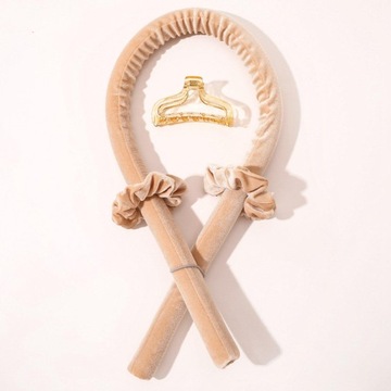 Heatless dla kobiet, dziewcząt, loków bez ciepła, beżowy