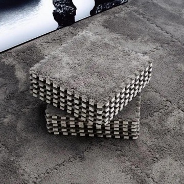 Напольный пазл КОВРИК ПЛЮШЕВЫЙ КОВЕР Бархатный ДЕТСКИЙ 30см СЕРЫЙ