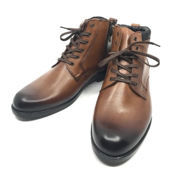 КОЖАНЫЕ ТУФЛИ МУЖСКИЕ КОРИЧНЕВЫЕ 42 28 см МУЖСКИЕ