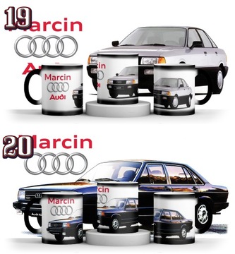 ВОЛШЕБНАЯ КРУЖКА AUDI + ИМЯ + КАРТОН
