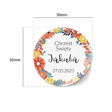 Набор из 40 наклеек СВЯТОЕ КРЕЩЕНИЕ с именем и датой.