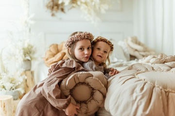 ПОДУШКА, ДЕКОР, ХЛОПОК, ЦВЕТОК 40 БЕЖЕВЫЙ