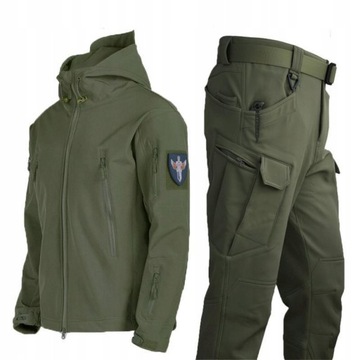 Komplet męski Polarowa kurtka taktyczna Softshell