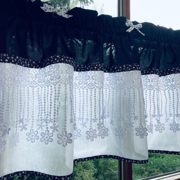 PIĘKNA FIRANA 160x60cm DEKORACJA USZYTA PRZEZ ROYAL FIRANY DO KUCHNI MIARĘ