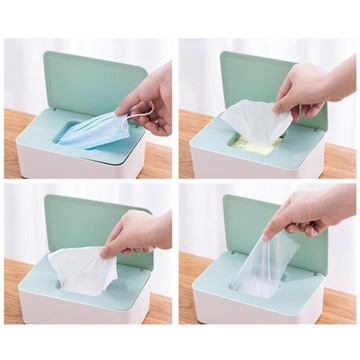Коробка для хранения подставок для масок с дозатором для салфеток.
