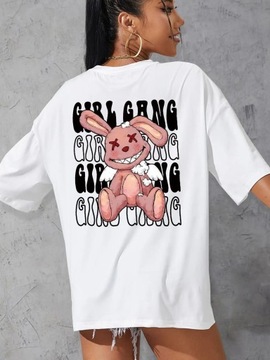 Girl Gang Graphic Bad Laughing Rabbit Tshirt Women
