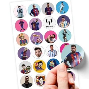 NAJLEPSZE NAJKEJKI WLEPKI DLA DZIECI LIONEL MESSI ZESTAW 24 SZT JAKOŚĆ