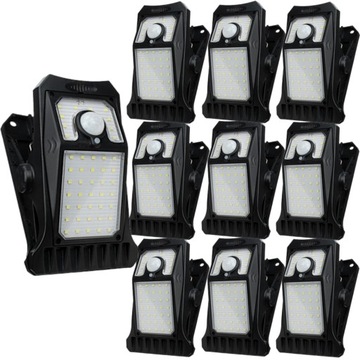 10x Lampka Solarna LED Ogrodowa Zewnętrzna z Klipsem z Czujnikiem Ruchu