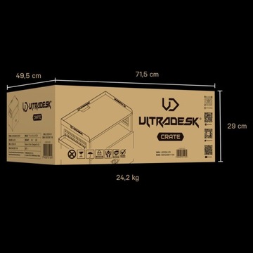 Ultradesk CRATE универсальный шкаф, черный