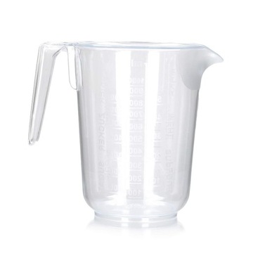 Dzbanek Plastikowy 1L Miarka ml/g Transparent Kuchenny Zlewka