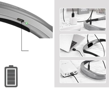 LAMPKA LED DO CZYTANIA KSIĄŻEK NA SZYJĘ ELASTYCZNA AKUMULATOR USB-C