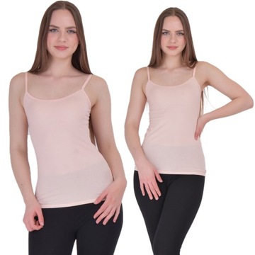 Koszulka wąskie ramiączko bawełniana sportowa 2XL
