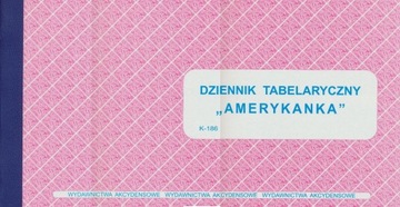AMERYKANKA DZIENNIK TABELARYCZNY DWUKOLOROWY