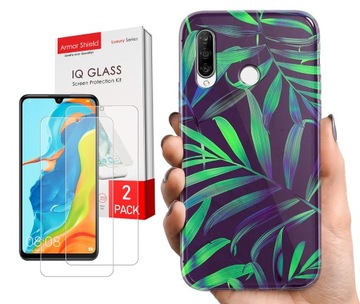 ETUI MARKOWE DO HUAWEI P30 LITE WZORY + SZKŁO