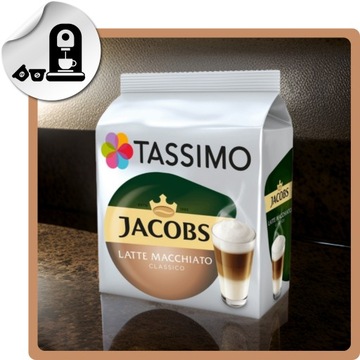 Tassimo Latte Macchiato Classico капсулы 16 штук, 8 порций кофе