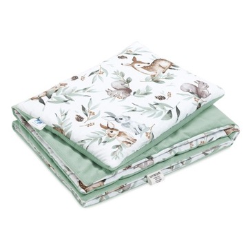 Komplet pościeli do wózka poduszka 25x35 kołderka 55x75 bawełna/velvet