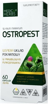 OSTROPEST 80% sylimaryny, wątroba MedicaHerbs