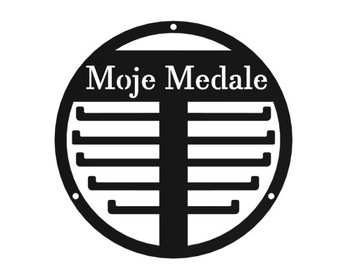Wieszak na medale NAPIS MOJE MEDALE + dystanse