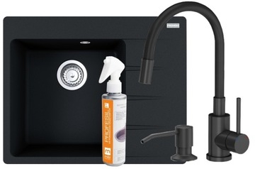 ZLEW GRANITOWY FRANKE CNG 611-62 TL KOLOR ONYX +BATERIA+ DOZOWNIK