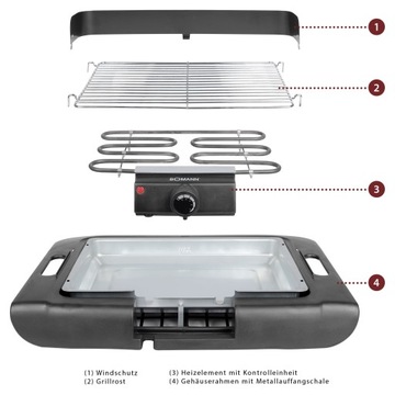 BOMANN BQ 62243 НАСТОЛЬНЫЙ ЭЛЕКТРИЧЕСКИЙ ГРИЛЬ-БАРБЕКЮ