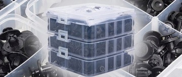 ЗАЖИМЫ, ОТКРЫВАТЕЛИ, ШПИЛЬКИ, КРЫШКИ ДЛЯ АВТОМОБИЛЯ, НАБОР ИЗ 635 ЭЛЕМЕНТОВ