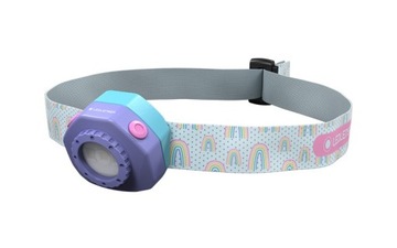 Latarka Czołowa Ledlenser KidLed 4R Lila, czołówka dla dzieci 40lm