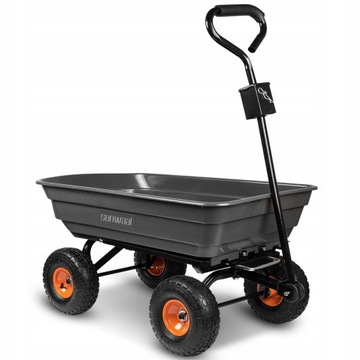 ПРИЦЕП ДЛЯ САДОВОГО ТРАНСПОРТА ПРИЦЕП ТАЧКА НАДУВНЫЕ КОЛЕСА ДО 300 КГ 75 Л