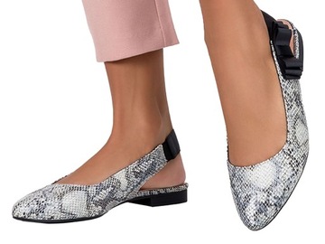 BALERINY BUTY DAMSKIE Z ODKRYTĄ PIĘTĄ PŁASKIE r 40