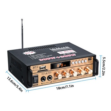 МИНИ-СТЕРЕО ЦИФРОВОЙ HI-FI УСИЛИТЕЛЬ BLUETOOTH ДЛЯ ДОМА ИЛИ АВТОМОБИЛЯ