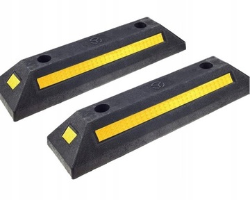 2x РЕЗИНОВЫЕ ПАРКОВОЧНЫЕ ОГРАНИЧИТЕЛИ 55 см ЗАМОК НА КРЫЛО RUN-UP