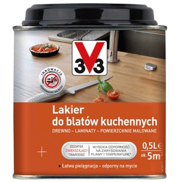 V33 lakier bezbarwny do blatów kuchennych 500ml