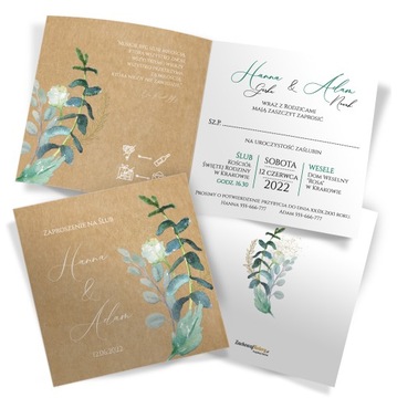 Свадебные приглашения Eco Boho деревенский гламур