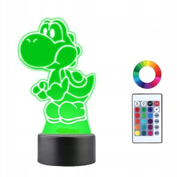 LAMPKA LED 3D BIURKOWA NOCNA YOSHI SUPER MARIO + MINI FIGURKA USB