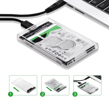 SSD HDD 2.5 USB 3.0 SATA Прозрачный корпус для адаптера