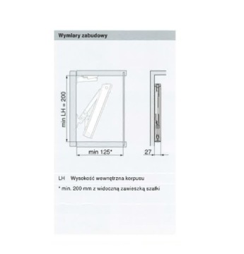 Подъемник BLUM AVENTOS HK-XS, сильный 20K1501