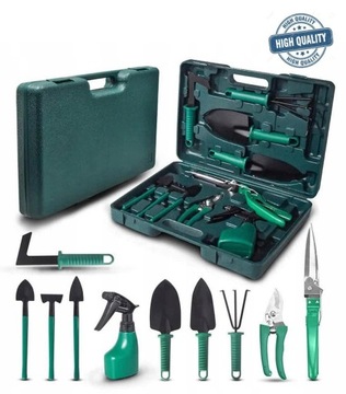 Zestaw ogrodnika NARZĘDZIA OGRODOWE 10 elementów *WYSOKA JAKOŚĆ*