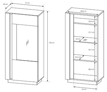 Мебель Arco White Gloss/Oak Grandson 2x RTV сайт Lignum Shelf