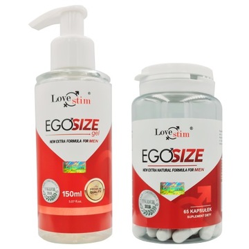 EGOSIZE 65tab + GRATIS żel Powiększenie Penisa 150ml wzmacnia erekcje