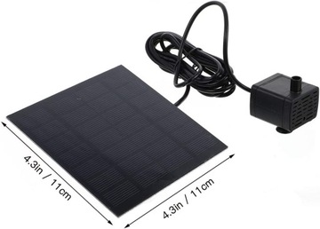 САДОВЫЙ ФОНТАННЫЙ НАСОС 200 Л/Ч + СОЛНЕЧНАЯ ПАНЕЛЬ 110X110 ММ