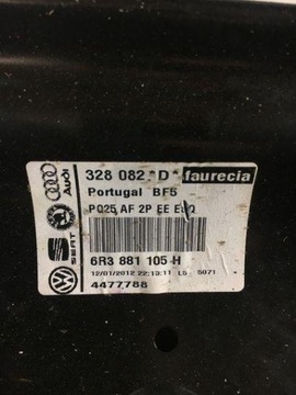 328082D SEDADLO PŘEDNÍ LEVÝ 1.4 TFSI 90 2015 AUDI A1 SPORTBACK (8XA 8XF)