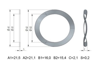 Шайба пружинная рифленая 21,5х16х0,2