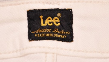 LEE spodnie high white jeans FLARE W28 L33