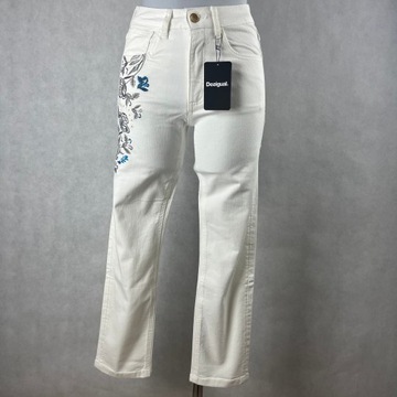 Spodnie jeansowe z haftem Desigual rozmiar 26