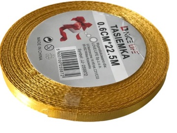 wstążka satyna tasiemka 0,6cmx22,5m 255872 herbaci