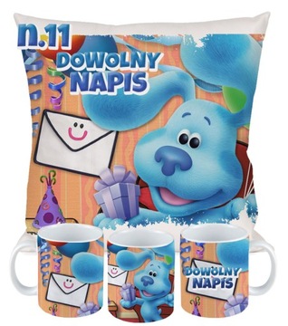 КОМПЛЕКТ КРУЖКА + ПОДУШКИ Śladem Blue + ИМЯ 40 w12