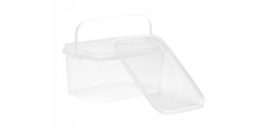 Ведро, пластиковый контейнер для еды прямоугольный, 11л, Набор 10 шт.