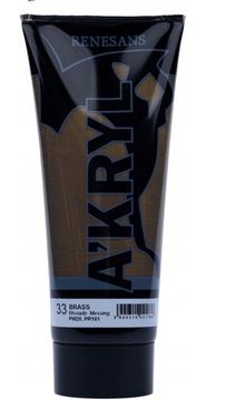 RENESANS A'KRYL Farba akrylowa metaliczna 200 ml 33-Mosiądz