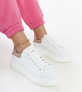 Hers Białe sneakersy sportowe obuwie damskie GOE r. 40